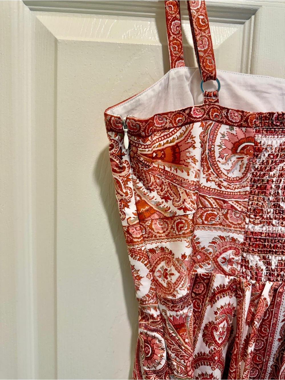 Hill House Mini Dress in Coral Paisley - Picture 10 of 10